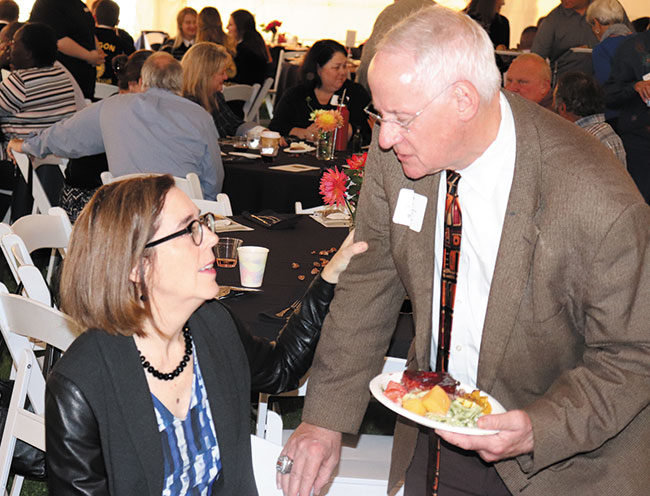 Kate Brown with Ed Ray