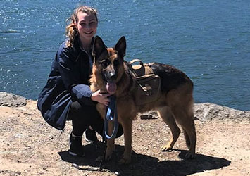 maggie gilbert with dog