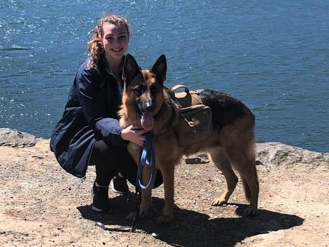 maggie gilbert with dog